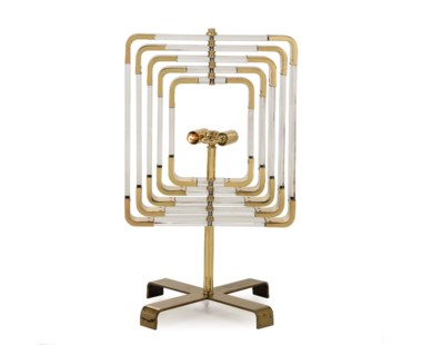 Spiral Acrylic Table Lamp - Brass